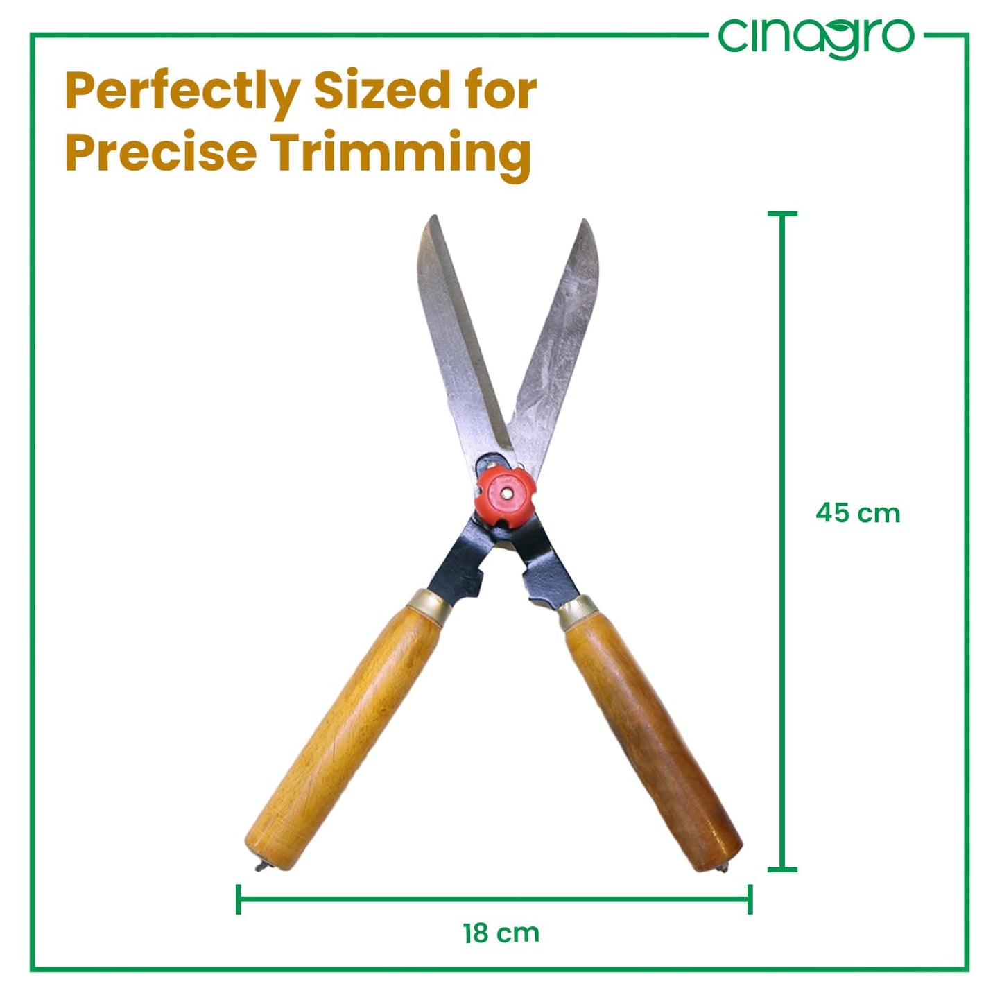 Garden Hedge Shears with Wooden Handle