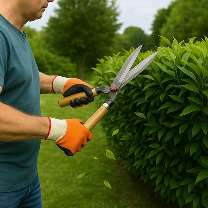 Garden Hedge Shears with Wooden Handle